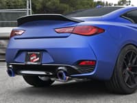 afe power takeda 2.5in 304 ss cb exhaust w/ blue flame tips 17-22 infiniti q60 v6-3.0l (tt) 49-36134nm-l