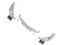 afe power elite ss-304 carbon tip dual cat back exhaust 12-16 porsche 911 c2s (991) h6-3.8l 49-36406-c