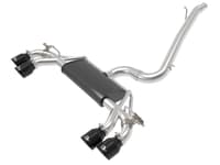 afe power mach force-xp 15-19 volkswagen golf r l4-2.0l(t) 304 ss cat-back exhaust system - black 49-36430-b