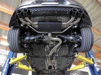 afe power mach force-xp 15-19 volkswagen golf r l4-2.0l(t) 304 ss cat-back exhaust system - black 49-36430-b