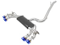 afe power mach force-xp 15-19 volkswagen golf r l4-2.0l(t) 304 ss cat-back exhaust system blue tips 49-36430-l