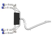 afe power mach force-xp 15-19 volkswagen golf r l4-2.0l(t) 304 ss cat-back exhaust system blue tips 49-36430-l