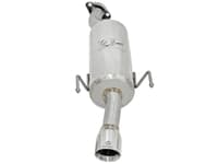 afe power 07-08 honda fit l4-1.5l 2in. 304 ss axle-back exhaust system 49-36611