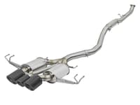 afe power takeda 2-1/2in to 2-1/4in 304ss catback dual-exit exhaust 17-21 honda civic type r w/cf tips 49-36616-c