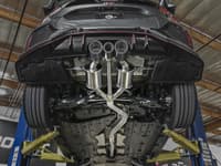 afe power takeda 2-1/2in to 2-1/4in 304ss catback dual-exit exhaust 17-21 honda civic type r w/cf tips 49-36616-c