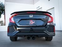 afe takeda 2.5in 304 ss cat-back exhaust system w/ blue tips 17-20 honda civic si sedan i4 1.5l 49-36619-l