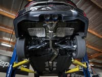 afe takeda 2.5in 304 ss cat-back exhaust system w/ blue tips 17-20 honda civic si sedan i4 1.5l 49-36619-l
