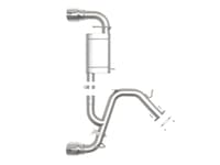 afe power axle back exhaust - 19-20 hyundai veloster n l4-2.0l (t) w/ polished tips 49-37007-p