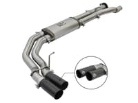 afe power rebel series 3in 409 ss cat back exhaust w/ black tips 17-20 ford f-150 raptor v6-3.5l 49-43091-b