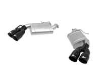 afe power mach force-xp 3in axle-back exhaust 16-22 chevrolet camaro ss v8 6.2l w/mufflers - black 49-44119-b