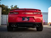 afe power mach force-xp 3in axle-back exhaust 16-22 chevy camaro ss v8 6.2l w/o mufflers - polished 49-44119nm-p