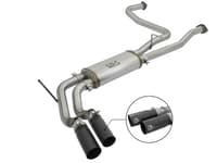 afe power rebel series 2-1/2in 409 ss cat back exhaust w/ black tips 17-22 nissan titan v8 5.6l 49-46126-b