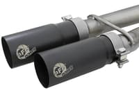 afe power rebel series 2-1/2in 409 ss cat back exhaust w/ black tips 17-22 nissan titan v8 5.6l 49-46126-b