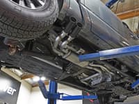 afe power rebel series 2-1/2in 409 ss cat back exhaust w/ black tips 17-22 nissan titan v8 5.6l 49-46126-b