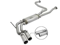 afe power rebel series 2-1/2in 409 ss cat back exhaust w/ polished tips 17-22 nissan titan v8 5.6l 49-46126-p