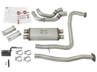 afe power rebel series 2-1/2in 409 ss cat back exhaust w/ polished tips 17-22 nissan titan v8 5.6l 49-46126-p