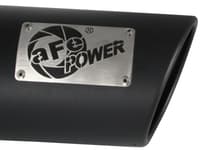 afe power diesel exhaust tip black- 4 in in x 5 out x 12 in long bolt on (right) 49t40501-b12