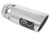 afe power intercooled tip stainless steel - polished 4in in x 5in out x 12in l bolt-on 49t40501-p121