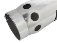 afe power intercooled tip stainless steel - polished 4in in x 5in out x 12in l bolt-on 49t40501-p121