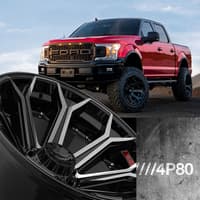 22x12 4play off-road 4p80 brushed black (* may require trimming) 6x5.5/139.7 6x135 -44mm