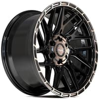 22x10 4play off-road 4ps28 gloss black brushed & tinted 6x135 6x5.5/139.7 0mm