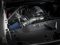 afe magnumforce stage-2 pro 5r cai brushed alum tube 15-20 gmc sierra 1500/silverado/tahoe/suburban/yukon/yukon xl 5.3l/6.2l w/electric fan 54-12332-h
