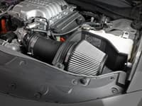 afe magnum force stage-2xp cold air intake system w/pro dry s 17-23 dodge challenger/charger hellcat - media black 54-12852d