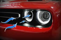 afe dynamic air scoop 2015 dodge challenger v6-3.6 / v8-5.7/6.4l hemi - blk 54-72203-s