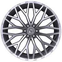 20x10 tis off-road 566bsm brushed silver & milled (6-lug) 6x135 -24mm