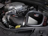 afe track series carbon fiber pro dry s ais - 19-21 jeep grand cherokee trackhawk/21-23 dodge durango hellcat 6.2l 57-10009d