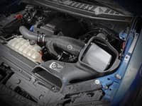 afe 17-20 ford f-150/raptor track series carbon fiber cold air intake system with pro dry s filters 57-10010d