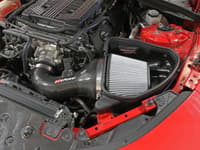afe 17-12 chevrolet camaro zl1 (6.2l-v8) track series carbon fiber cai system w/ pro-dry s filters 57-10018d