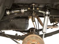 icon 2005-2023 toyota tacoma, rear, 2.5 aluminum series rxt remote reservoir shocks, pair 57826p