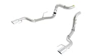 borla 17 - 20 ford raptor 3.5l at rwd cc short bed/ec standard bed 3in tailpipe assembly w/ ss tips 60640