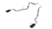 borla 17 - 20 ford raptor 3.5l at rwd cc short bed/ec standard bed 3in tailpipe assembly w/ black tips 60640bc