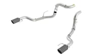 borla 17 - 20 ford raptor 3.5l at rwd cc short bed/ec standard bed 3in tailpipe assembly w/ cf tips 60640cfba