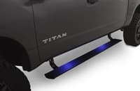 amp research 16-19 nissan titan all cabs powerstep - black 75120-01a