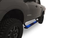 amp research 16-19 nissan titan all cabs powerstep - black 75120-01a