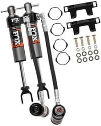 fox 21+ gm 2500/3500 perf elite series 2.5 front adj shocks 1.5-2.5in lift - requires up c/a 883-26-084