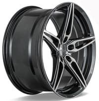 (huge savings) 20x9 ace alloy aff01 gloss mica grey w/ brushed face (flow formed) (custom)