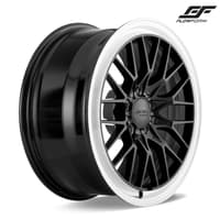 Ace Alloy AFF04 Gloss Piano Black w/ Diamond Lip w/ Raised Face