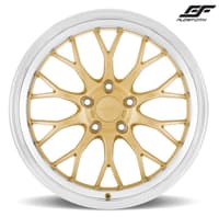 (huge savings) 19x10 ace alloy aff10 gold w/ machined lip (flow formed) (custom)