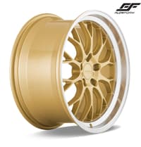 (huge savings) 19x10 ace alloy aff10 gold w/ machined lip (flow formed) (custom)