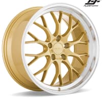 (huge savings) 19x10 ace alloy aff10 gold w/ machined lip (flow formed) (custom)