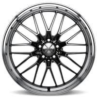 (huge savings) 19x10.5 ace alloy aff04 black chrome w/ machined lip (lip 3.0) (flow formed) (custom)