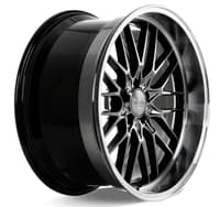 (huge savings) 19x10.5 ace alloy aff04 black chrome w/ machined lip (lip 3.0) (flow formed) (custom)