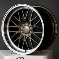 (huge savings) 18x9.5 ace alloy aff04 bronze w/ machined lip (flow formed) (lip 2.0) (custom)