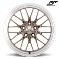 (huge savings) 18x9.5 ace alloy aff04 bronze w/ machined lip raised face (flow formed) (custom)