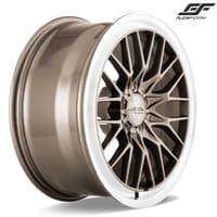 (huge savings) 18x9.5 ace alloy aff04 bronze w/ machined lip raised face (flow formed) (custom)