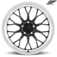 (huge savings) 19x8.5 ace alloy aff10 gloss piano black w/ diamond lip (flow formed) (custom)
